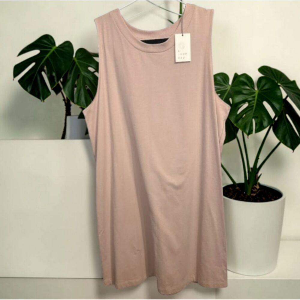 A New Day Blush Sleeveless Knit Shift Dress XXL NWT Minimalist Dress